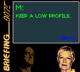 Original Mission 05 briefing screen from the Game Boy Color game