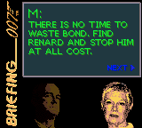 Original Mission 08 briefing screen from the Game Boy Color game