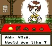 Restaurant counter from Harvest Moon GBC in English.