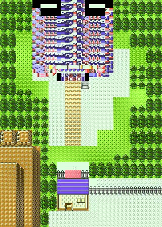 Pokemon Crystal Battle Tower outside on Route 40