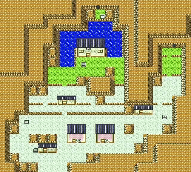 Pokemon Crystal Blackthorn City map