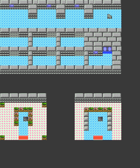 Pokemon Crystal Goldenrod Underground switch puzzle map