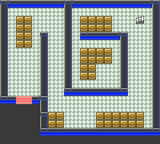 Pokemon Crystal Goldenrod Underground Warehouse Director map