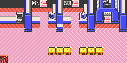 Pokemon Crystal Pokemon Center 2F Mystery Gift delivery NPC map