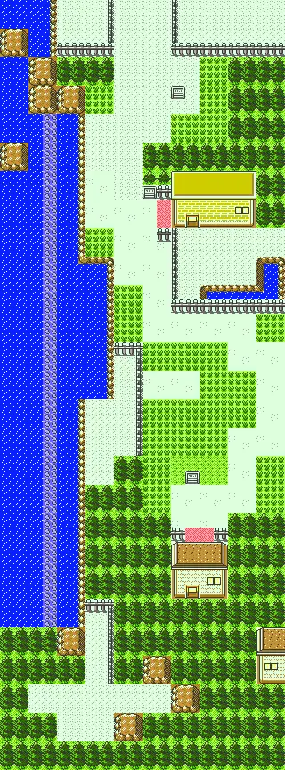 Pokemon Crystal Route 34 map for Odd Egg hatching loops