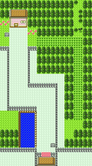 Pokemon Crystal Route 35 map for Ditto backup hunting