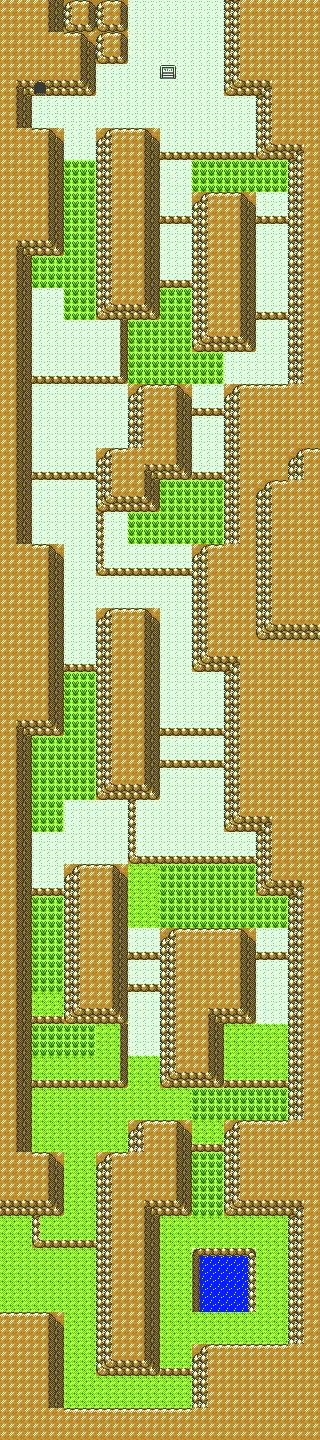 Pokemon Crystal Route 45 map where Skarmory appears in grass