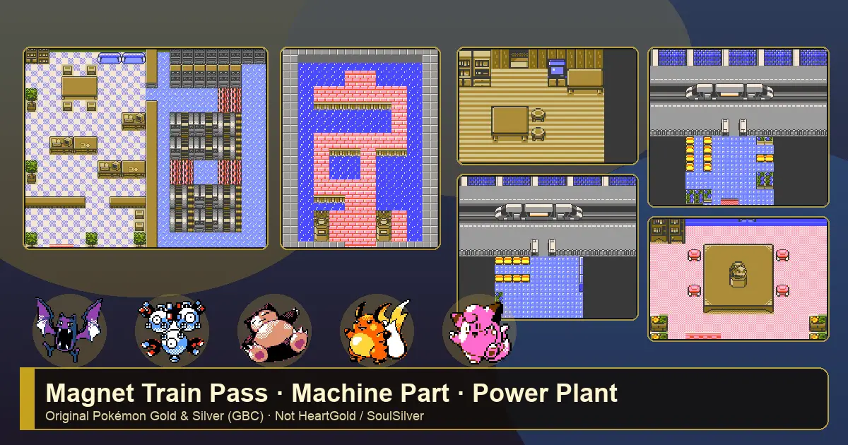 How to Get Magnet Train Pass & Machine Part - Pokemon Gold and Silver