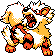 Arcanine sprite in Pokémon Silver