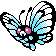 Butterfree sprite in Pokémon Silver