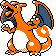 Charizard sprite in Pokémon Silver