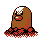 Diglett sprite in Pokémon Silver