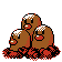 Dugtrio sprite in Pokémon Silver