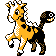 Girafarig sprite in Pokémon Silver