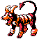 Houndoom sprite in Pokémon Silver