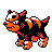 Houndour sprite in Pokémon Silver