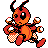 Ledian sprite in Pokémon Silver