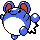 Marill sprite in Pokémon Silver