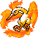 Moltres sprite in Pokémon Silver