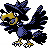 Murkrow sprite in Pokémon Silver