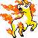 Rapidash sprite in Pokémon Silver