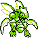 Scyther sprite in Pokémon Silver