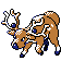 Stantler sprite in Pokémon Silver