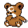 Teddiursa sprite in Pokémon Silver