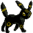 Umbreon sprite in Pokémon Silver
