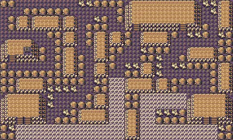 Cerulean Cave B1F map for Mewtwo
