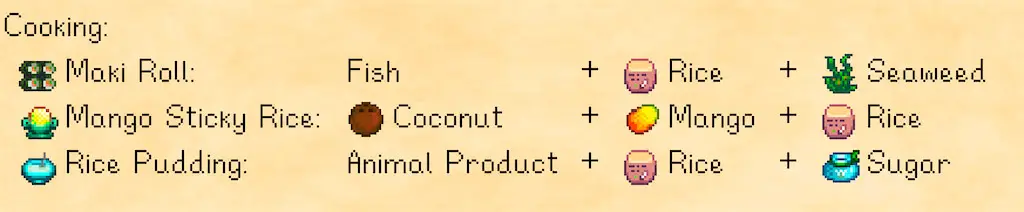 Various recipes you can create using rice.