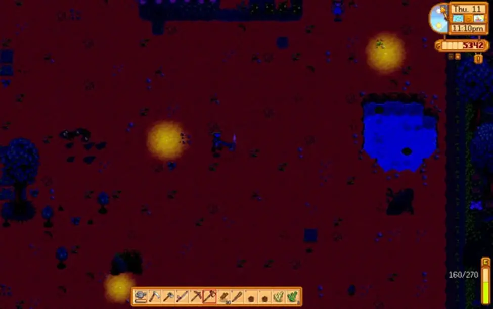 A screenshot of a Bee House in Stardew Valley