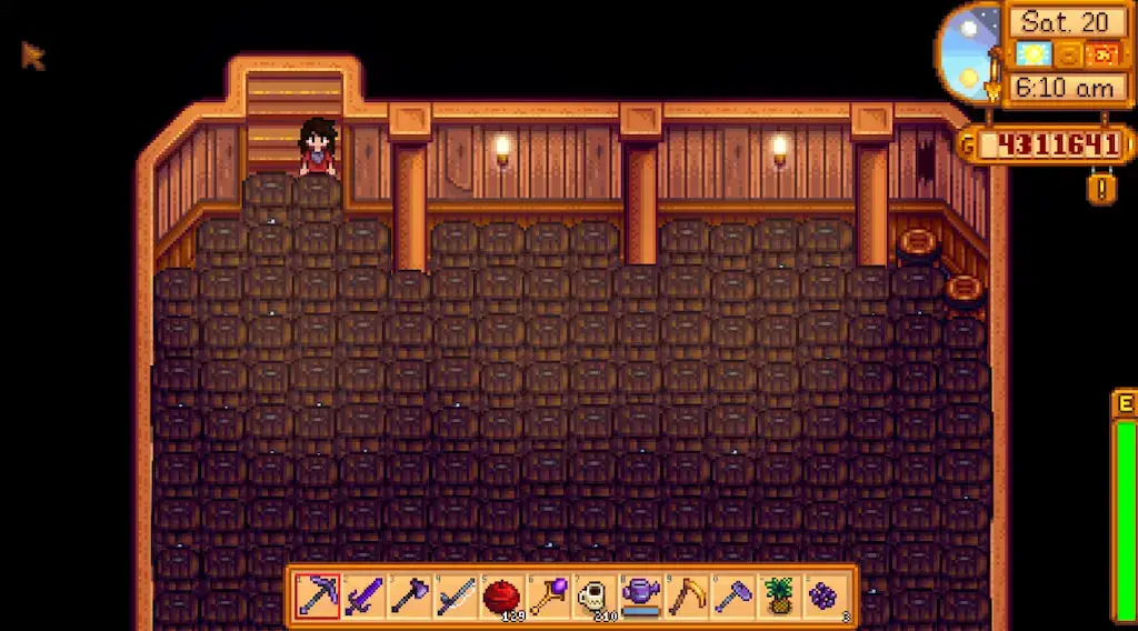 A screenshot of Casks in Stardew Valley
