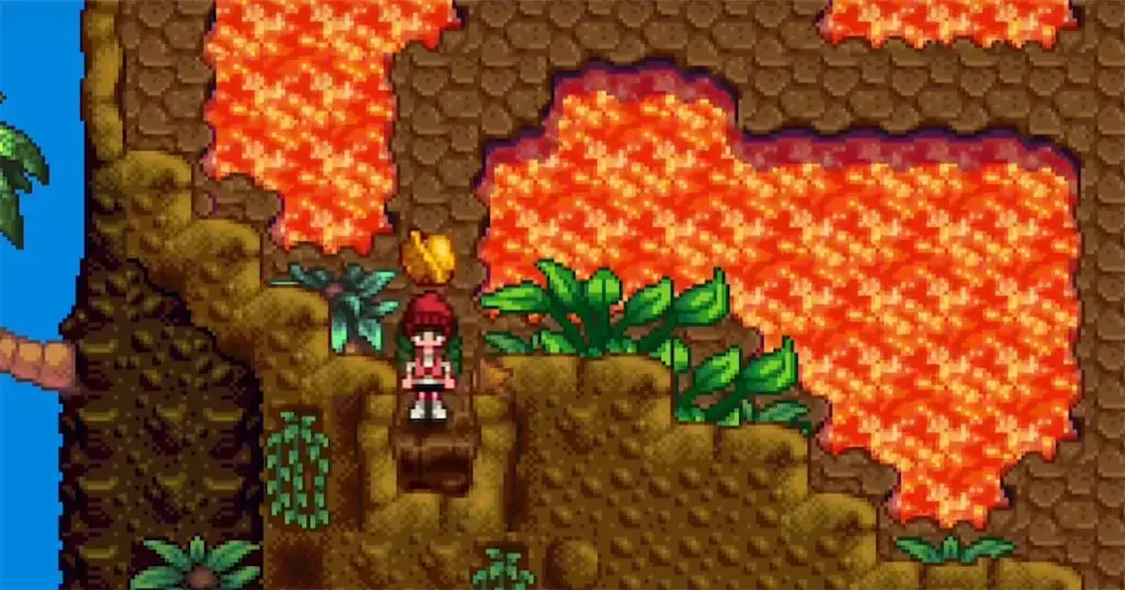 A screenshot of the elevator in the Volcano Dungeon in Stardew Valley