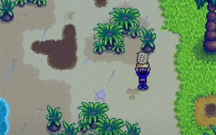 A farmer in Stardew Valley