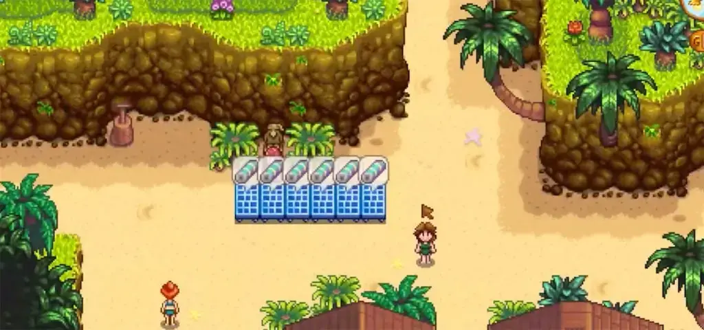 The Ginger Island farm in Stardew Valley