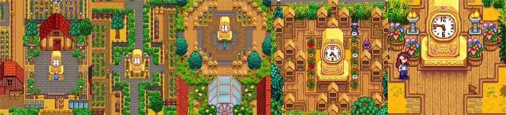 Image showing aesthetically pleasing layouts for placing the Golden Clock