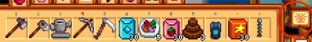 A screenshot of a golden scroll in Stardew Valley