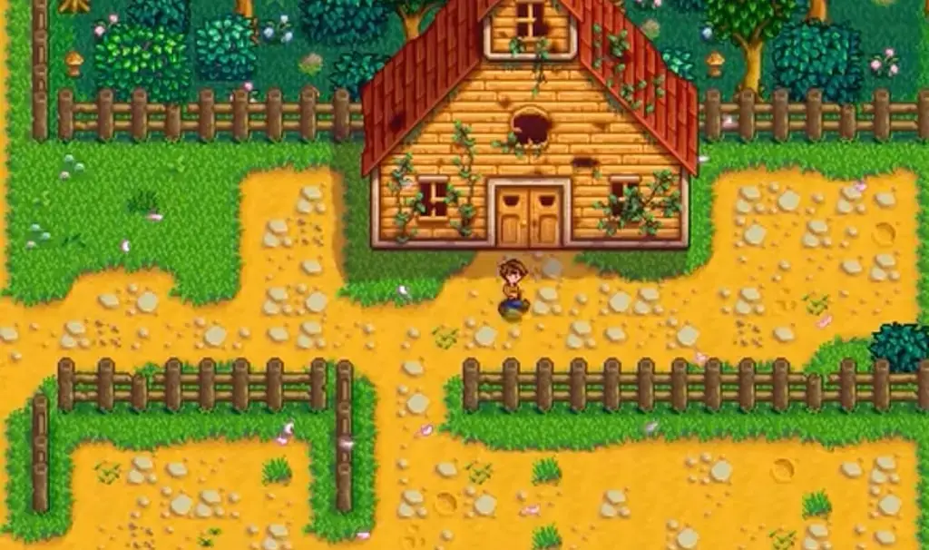 Grandpa's shed on the farm with a cellar and a greenhouse