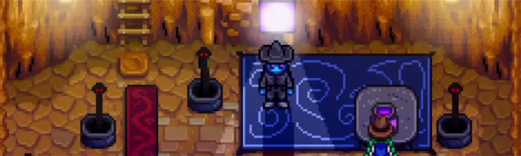Mr. Qi, a character in Stardew Valley