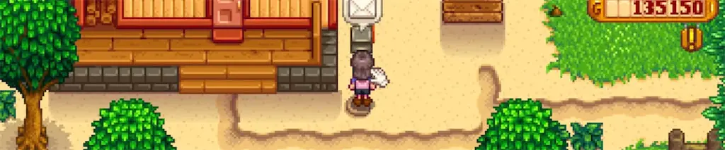 A screenshot of the Rarecrows in Stardew Valley