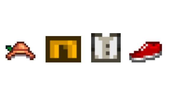 Different types of clothes in Stardew Valley