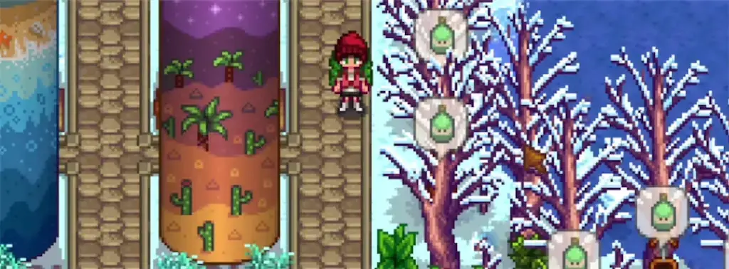A screenshot of Tappers in Stardew Valley