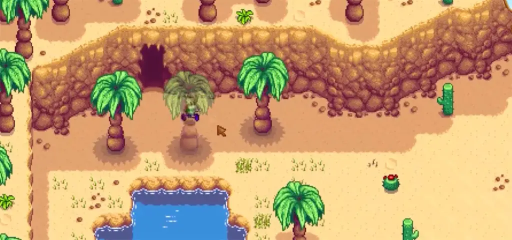 The bus stop in the desert in Stardew Valley