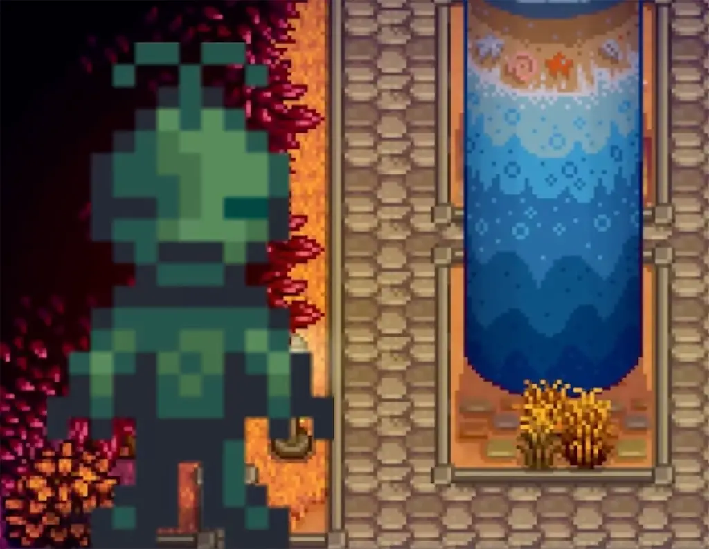 The Wilderness Golem monster in Stardew Valley