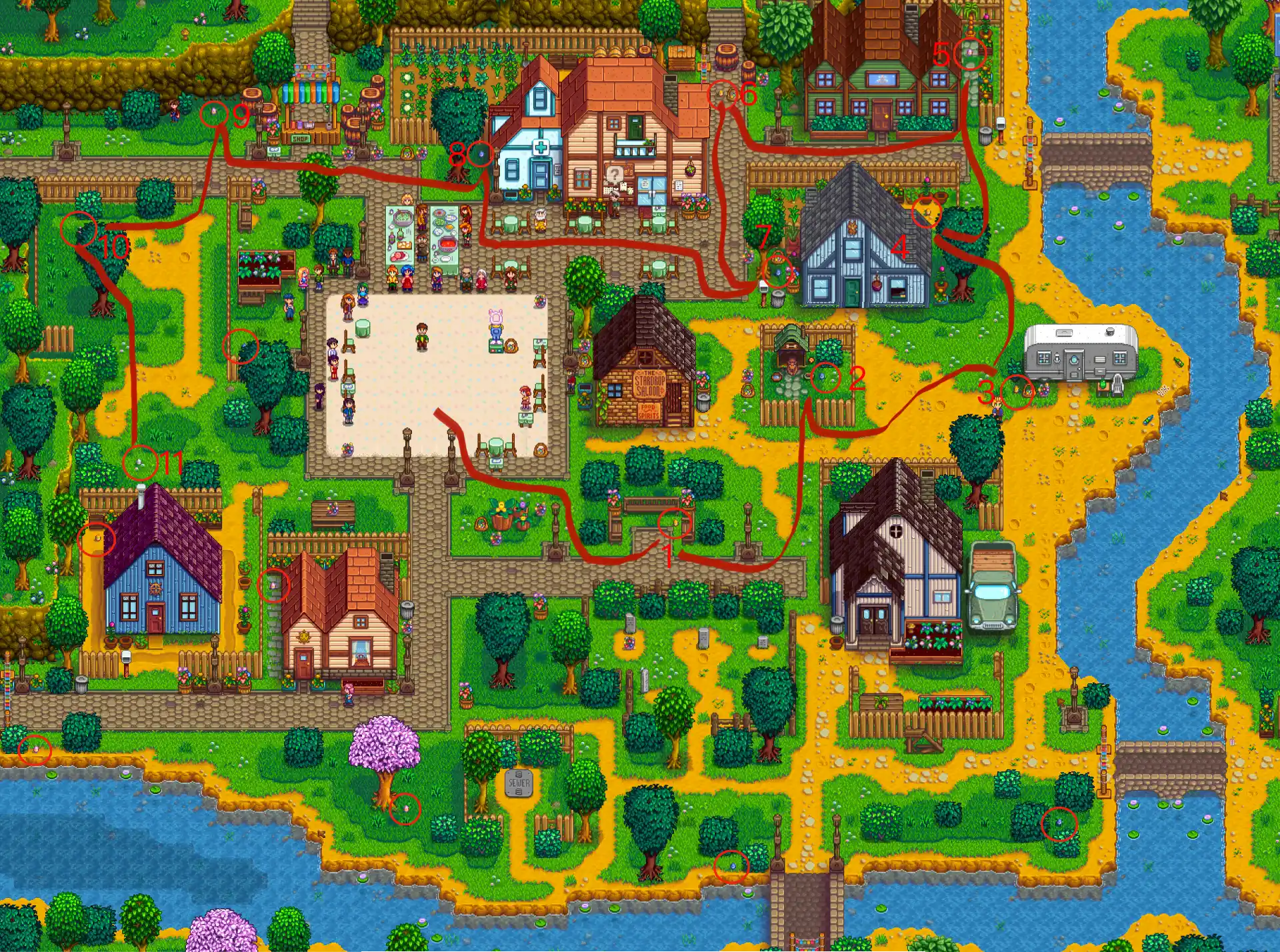 stardew valley expanded egg hunt route map 2023