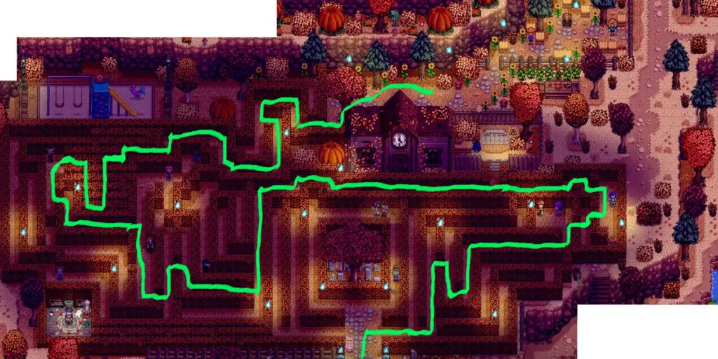 A Guide Map Of The Stardew Valley Expanded Maze