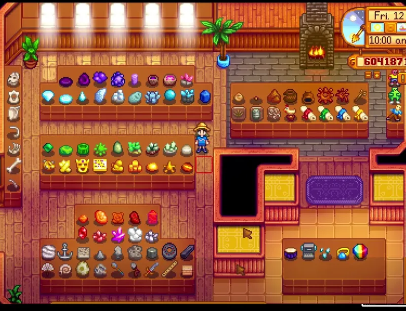 museum layout color coded