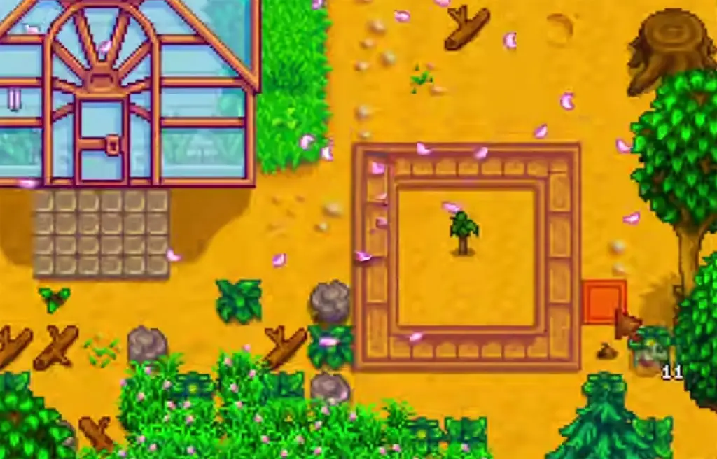A screenshot of a 3x3 area in Stardew Valley