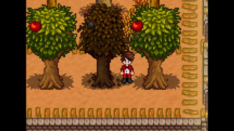 A coal tree in Stardew Valley
